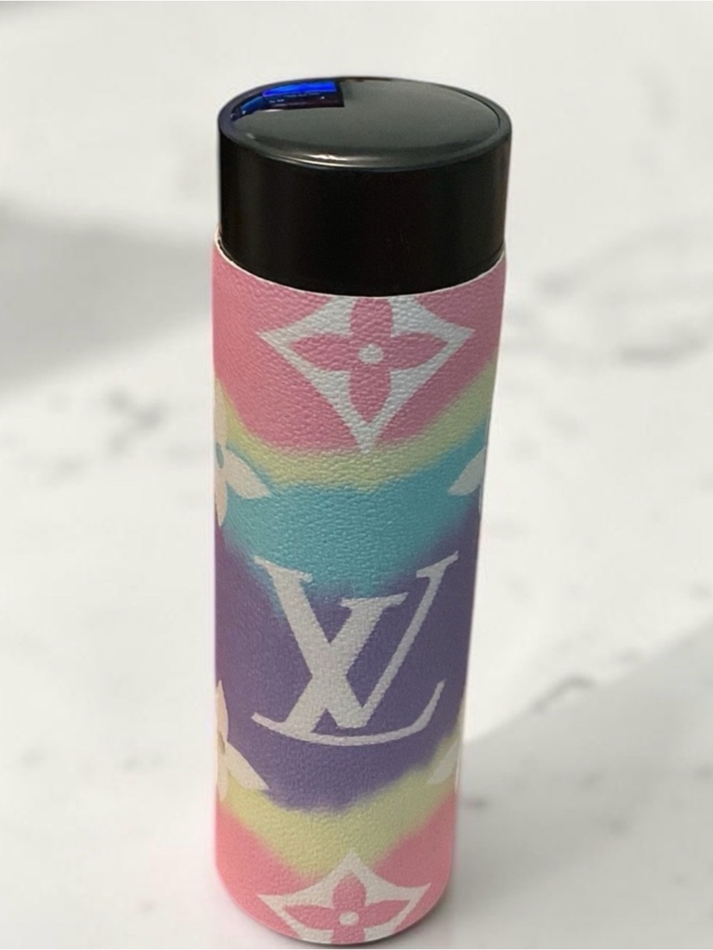 Pastel Rainbow 14oz Digital Temp Bottle Tea Strainer LV